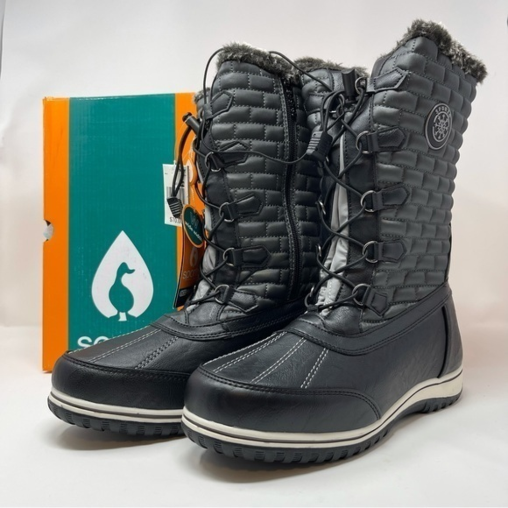 Sporto Liz Boot NWT Box Vegan Faux Fir 3M Thinsulate  Water ResIstant Sz.10W Blk